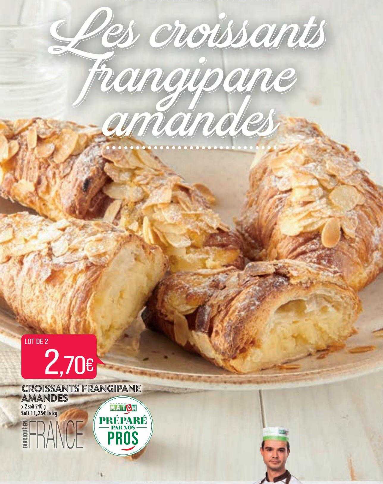croissants frangipane amandes