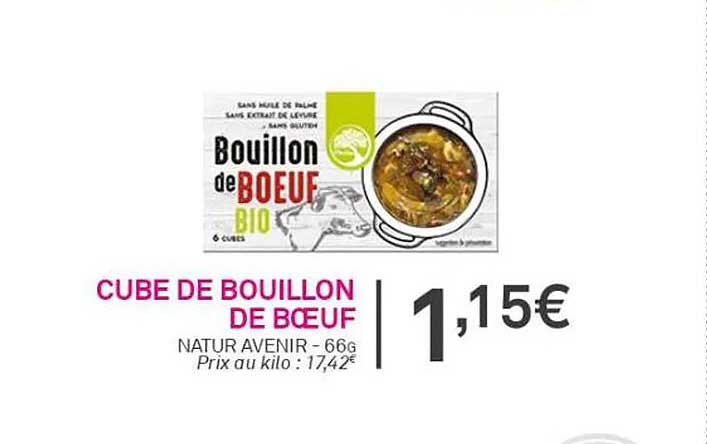 cube de bouillon de bœuf natur avenir