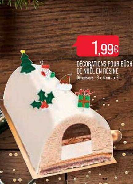 Décorations Opur Bûche De Noël En Résine
