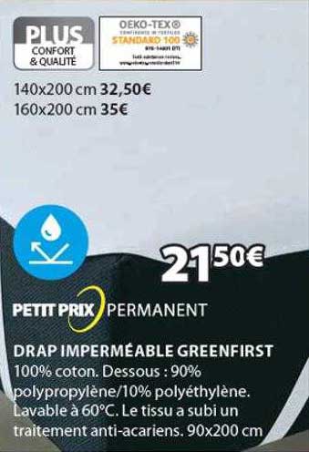 drap imperméable greenfirst
