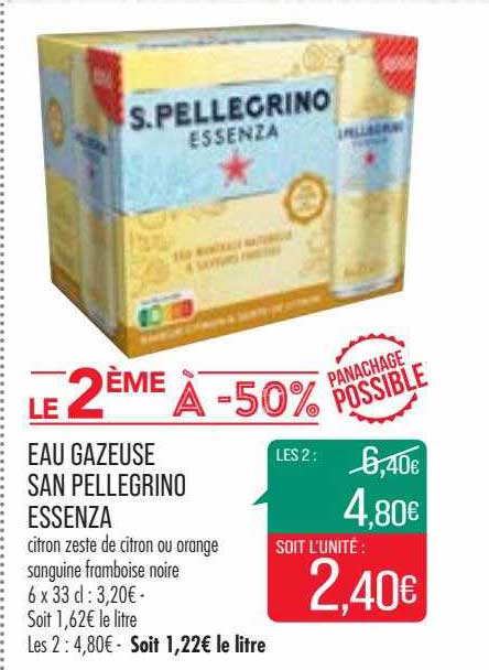 eau gazeuse san pellegrino essenza