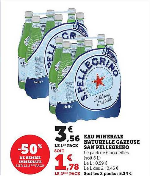 eau minérale naturelle gazeuse san pellegrino