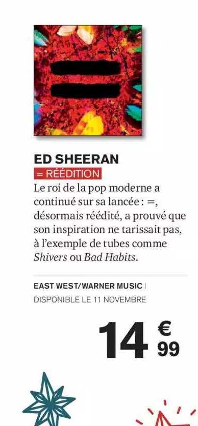 ed sheeran =réédition