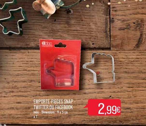 emporte-pieces snap-twitter ou facebook