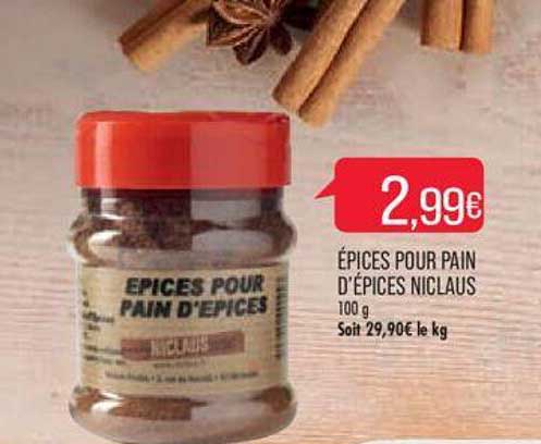 épices pour pain d'épices niclaus