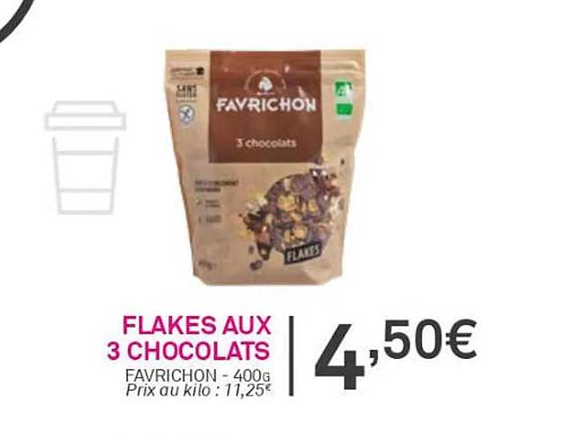 flakes aux 3 chocolats favrichon