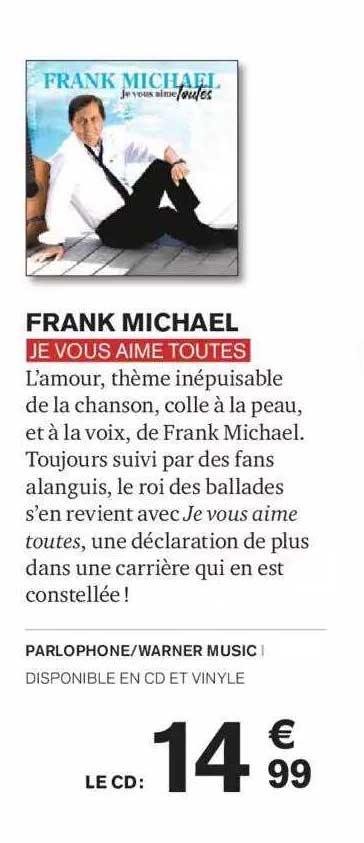 frank michael je vous aime toutes