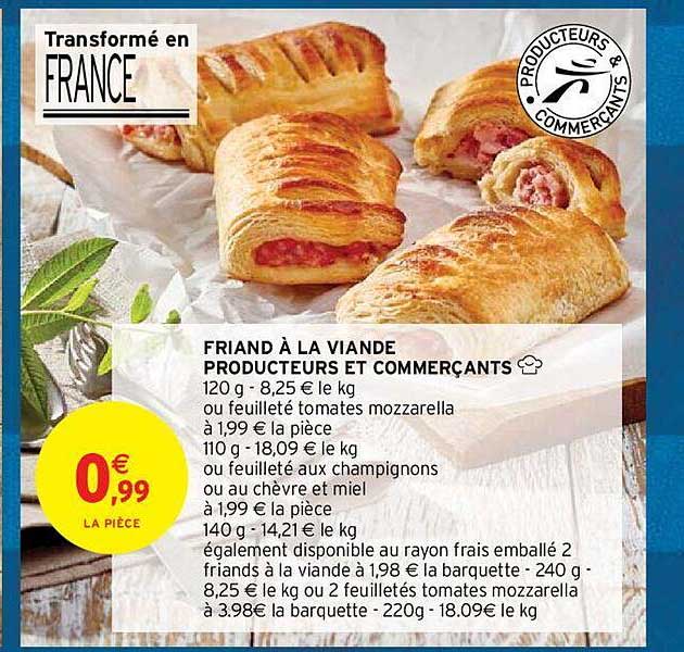 friand à la viande producteurs et commerçants