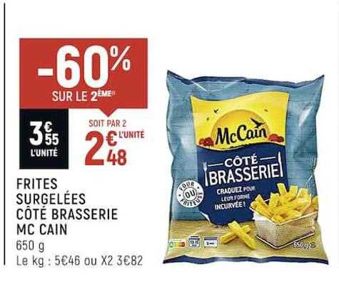frites surgelées côté brasserie mc cain