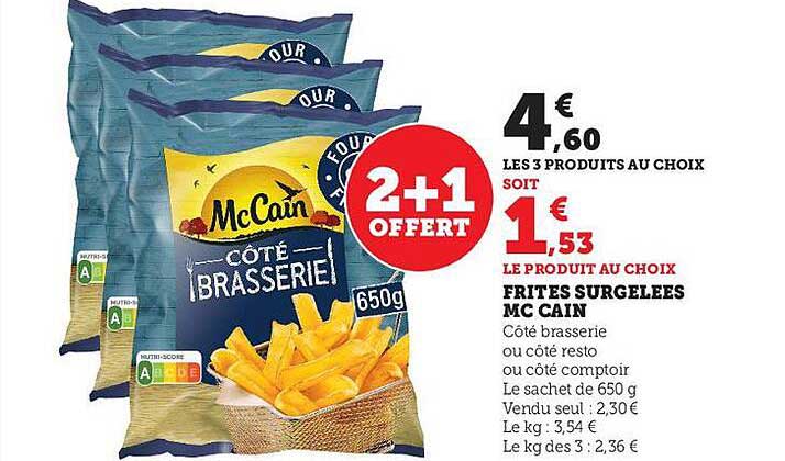 frites surgelées mc cain