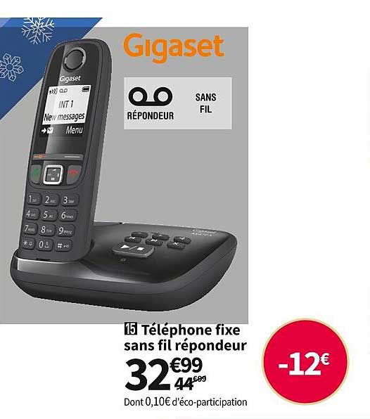 Gigaset Téléphone Fixe Sans Fil Répondeur