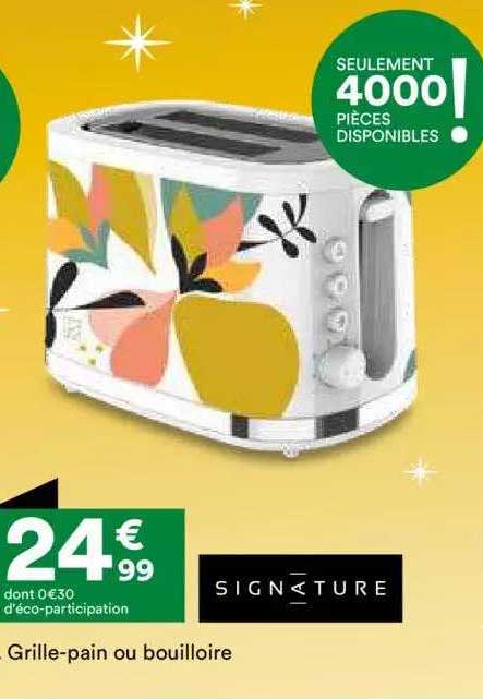 grille-pain ou bouilloire signature