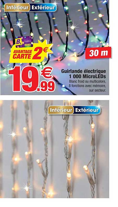 guirlande électrique 1000 microleds