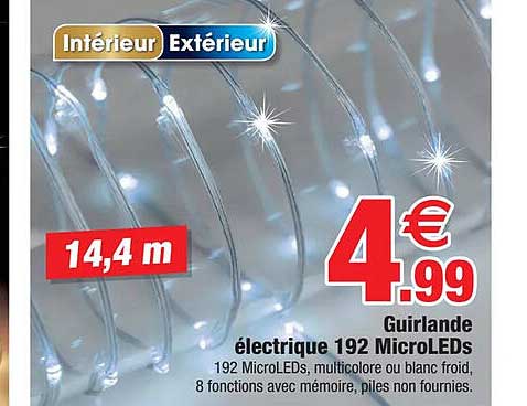 guirlande électrique 192 microleds