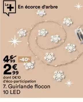 guirlande flocon 10 led
