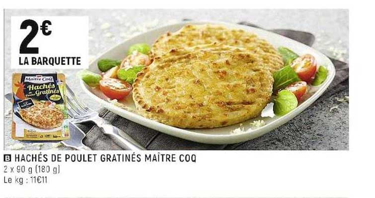 Hachés De Poulet Gratinés Maître Coq