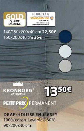 kronborg drap-housse en jersey