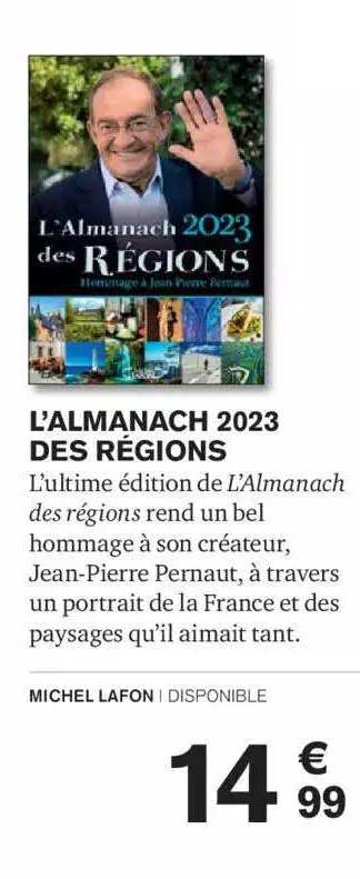 l'almanach 2023 des régions michel lafon