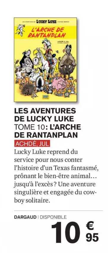 les aventures de lucky luke tome 10 : l'arche de rantanplan - achdé jul