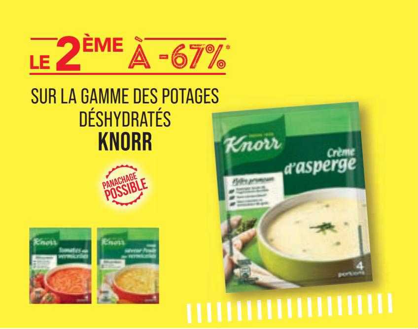 la gamme des potages déshydratés knorr