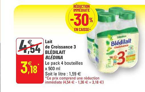 Lait De Croissance 3 Blédilait Blédina