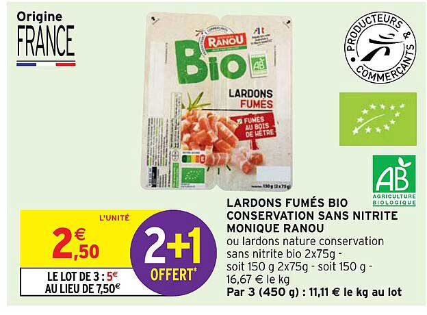 lardons fumés bio conservation sans nitrite monique ranou