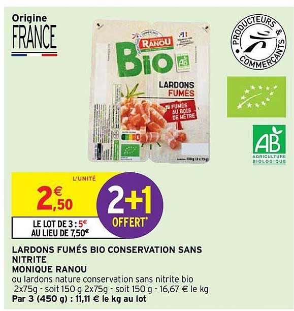 lardons fumés bio conservation sans nitrite monique ranou