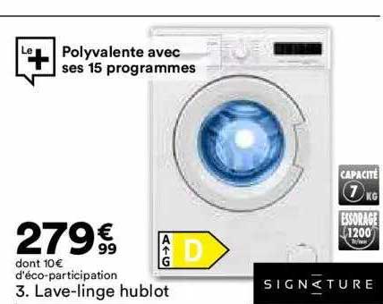 lave-linge hublot signature