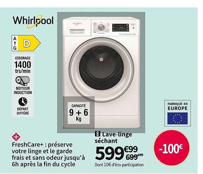 lave-linge séchant whirlpool