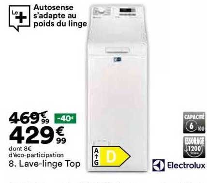 lave-linge top electrolux