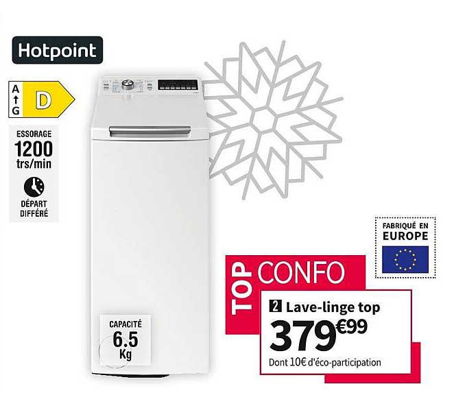 lave-linge top hotpoint