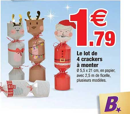 le lot de 4 crackers à monter