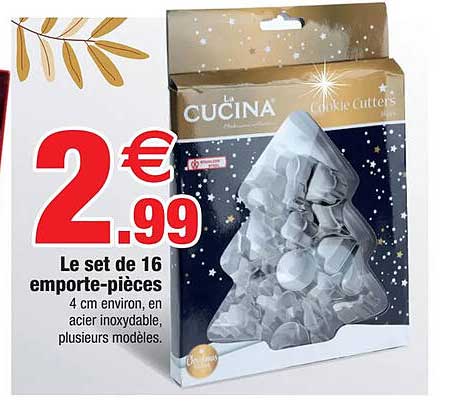 le set de 16 emporte-pièces