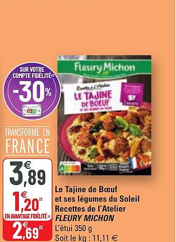 le tajine de bœuf et ses légumes du soleil recettes de l'atelier fleury michon