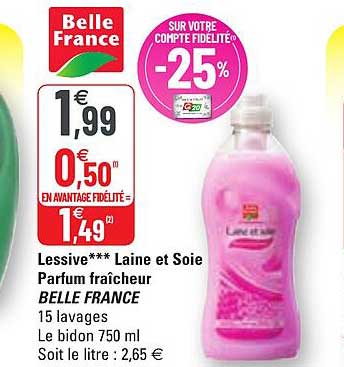 Lessive Laine Et Soie Parfum Fraîcheur Belle France