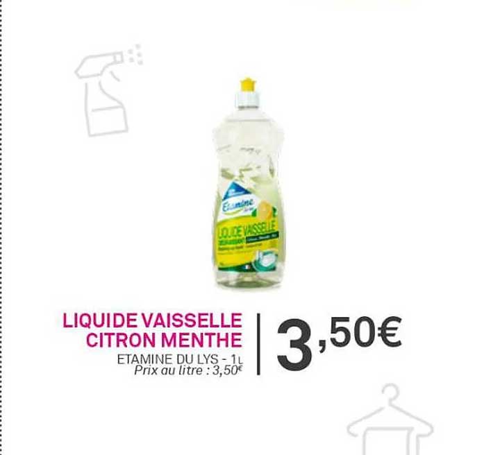 liquide vaisselle citron menthe étamine du lys