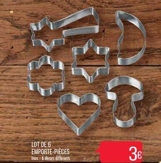 lot de 6 emporte-pièces