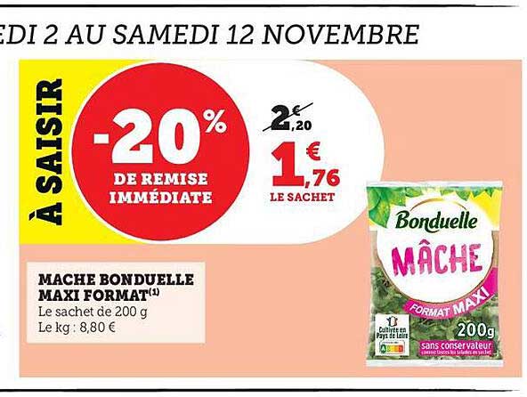 mâche bonduelle maxi format