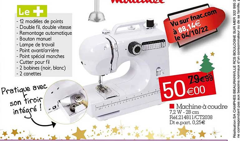 machine à coudre moulinex
