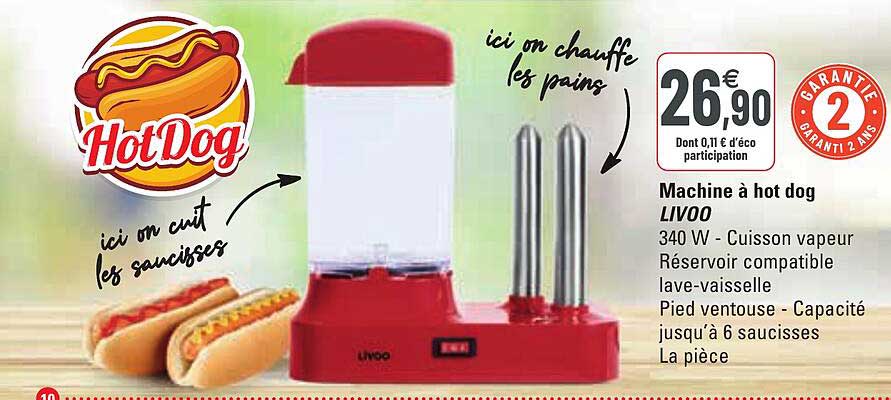 machine à hot dog livoo