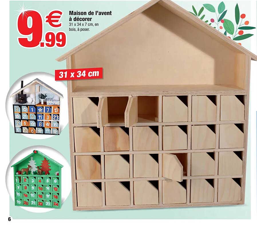 maison de l'avent à décorer