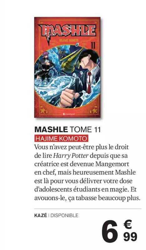 mashle tome 11 hajime komoto