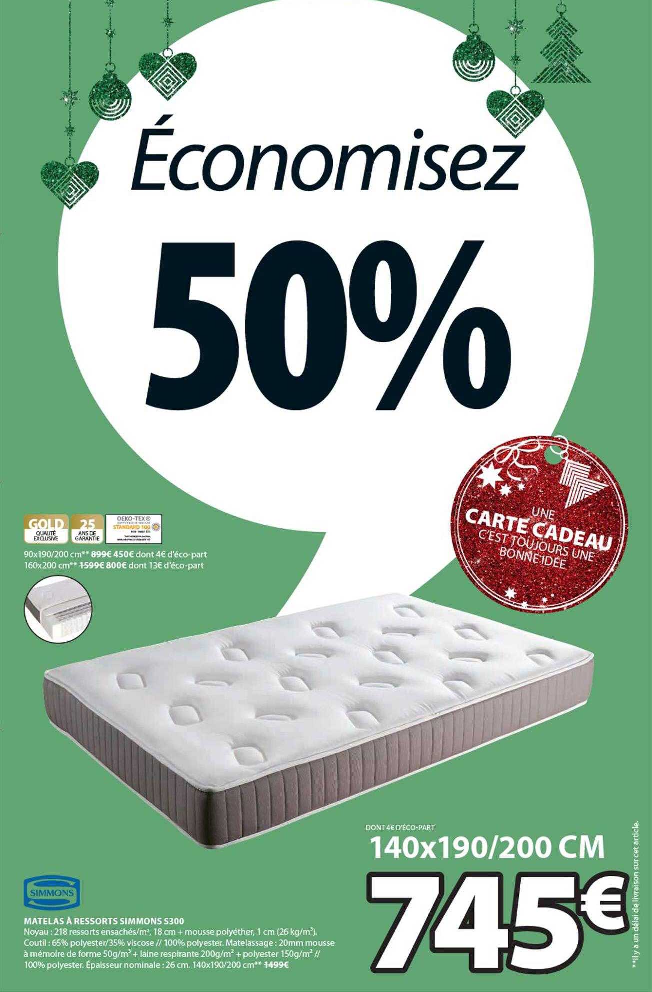 Matelas à Ressorts Simmons S300