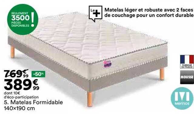 matelas formidable 140x190cm