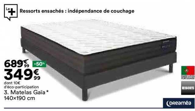 matelas gaäa 140x190cm