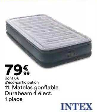 matelas gonflable durabeam 4 élect 1 place intex