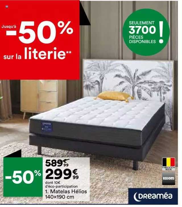matelas hélios 140x190cm dreaméa