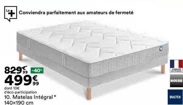 matelas intégral 140x190 cm