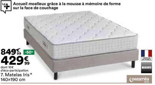 matelas iris 140x190cm