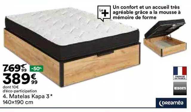 matelas kapa 3 140x190cm dreaméa